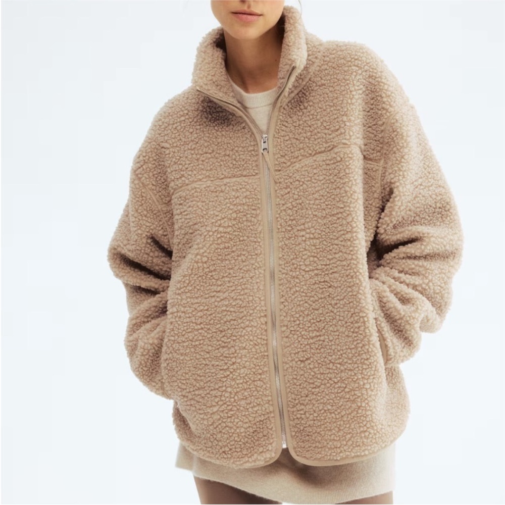 NWT H&M Babywearing before and after Sherpa Teddy Jacket Small - Picture 3 of 8